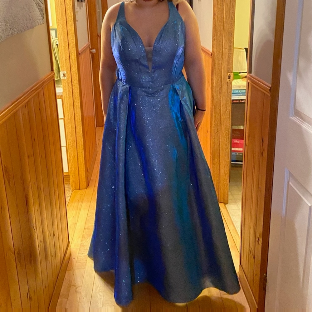Blue prom dress